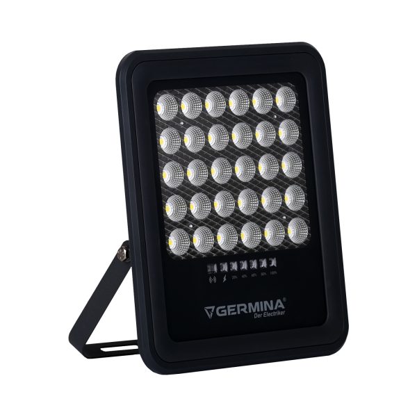 GW-0081. NAŚWIETLACZ LED 100W GEMINI Z PANELEM SOLARNYM